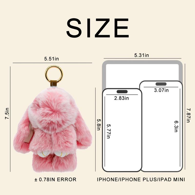 Bunny PomPom Keychain