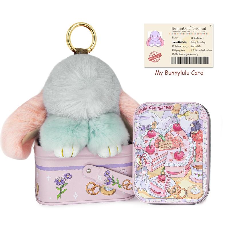 Bunny PomPom Keychain